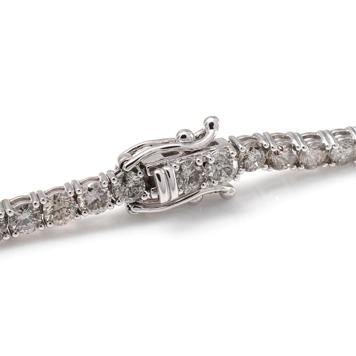ダイヤモンド 14K ホワイトゴールド テニスブレスレット 幅3mm ダイヤモンド 14K ホワイトゴールド テニスブレスレット 幅3mm