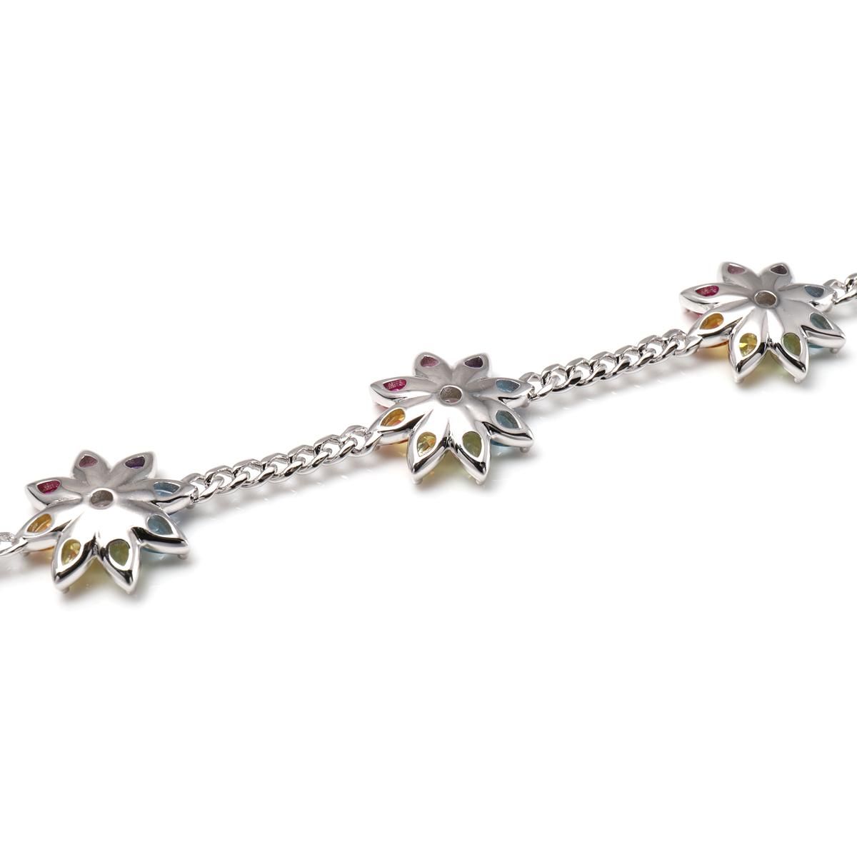 シルバー ネックレス 幅15.5mm 51cm AHN-0103-RAINBOW