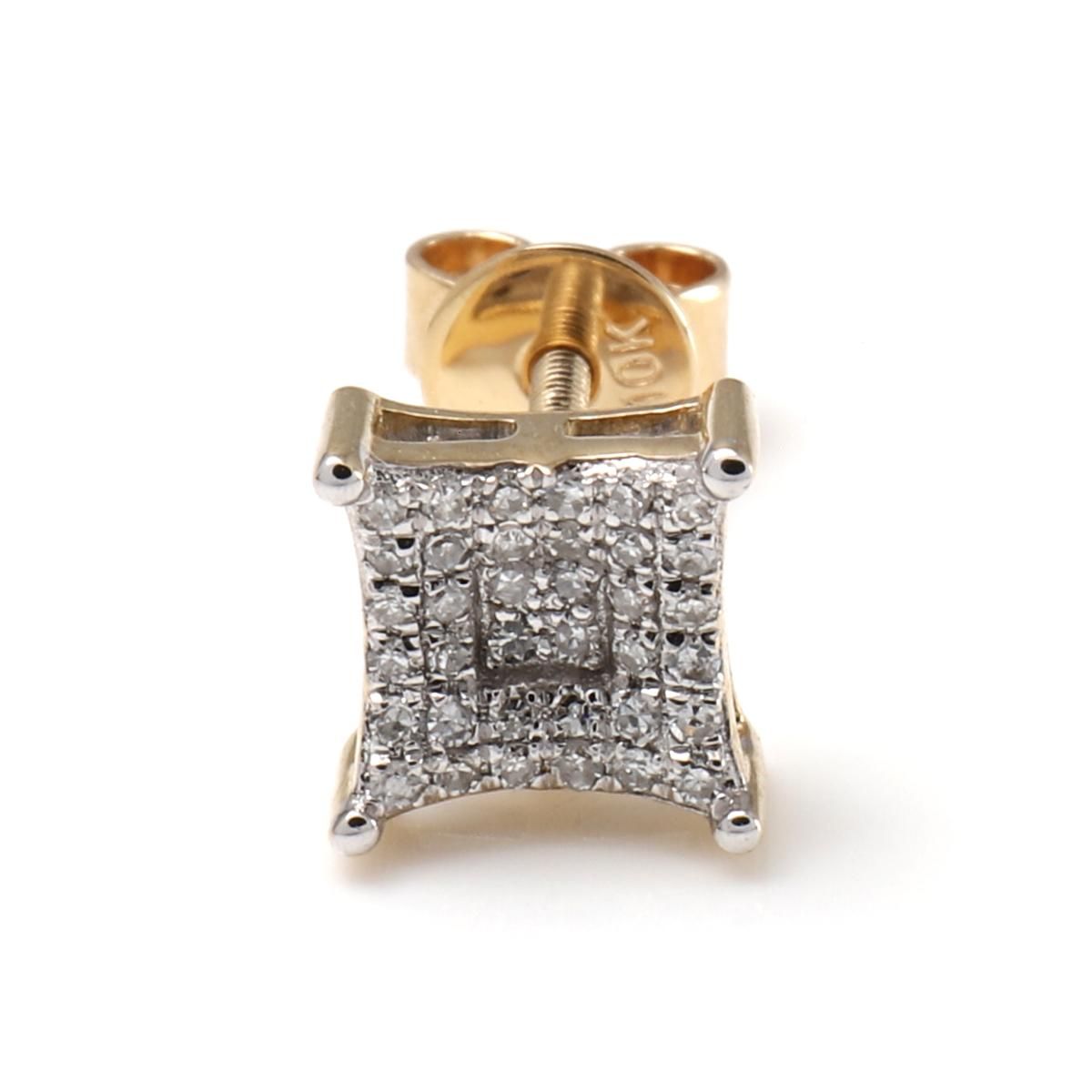 ダイヤモンド 10K イエローゴールド ピアス 6.5mm A0126746-YG