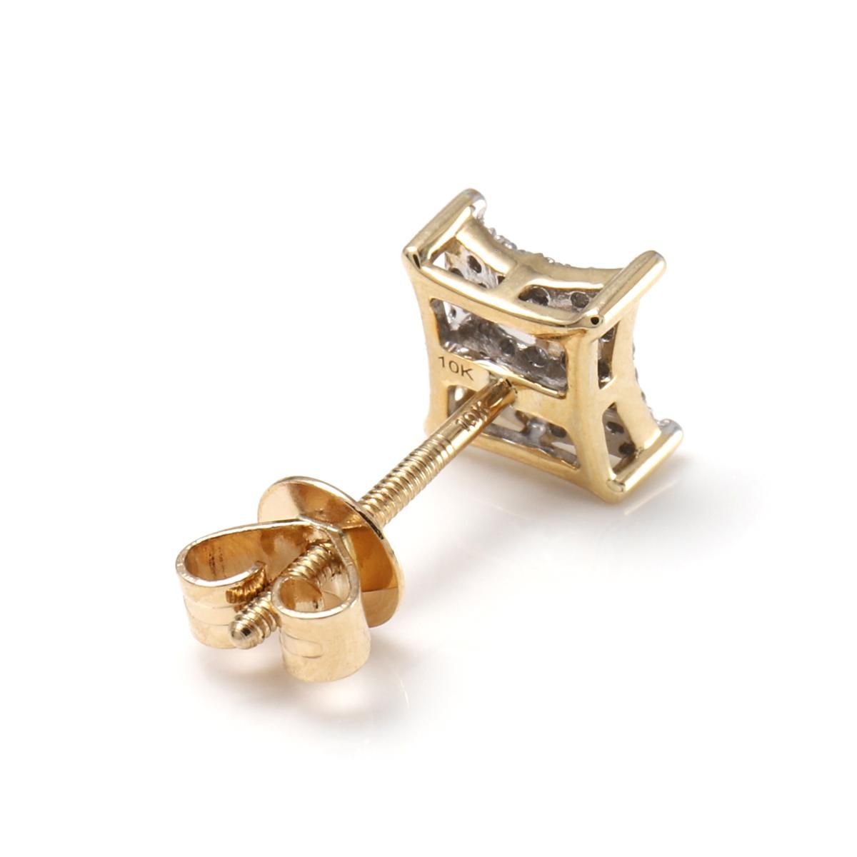 AVALANCHE14k ダイヤモンドスクエアピアス ➕k14wgダイヤピアス K14WG ピアス ピンクサファイア 0.67 0.63 ダイヤ 0.14×2 総重量