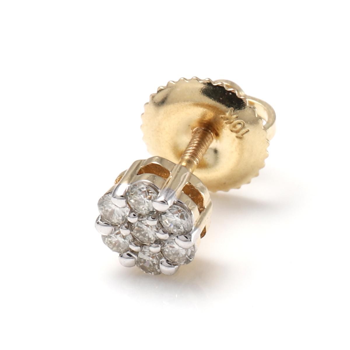ダイヤモンド 10K イエローゴールド ピアス 4.8mm A0129328-YG ダイヤモンド 10K イエローゴールド ピアス 4.8mm A0129328-YG