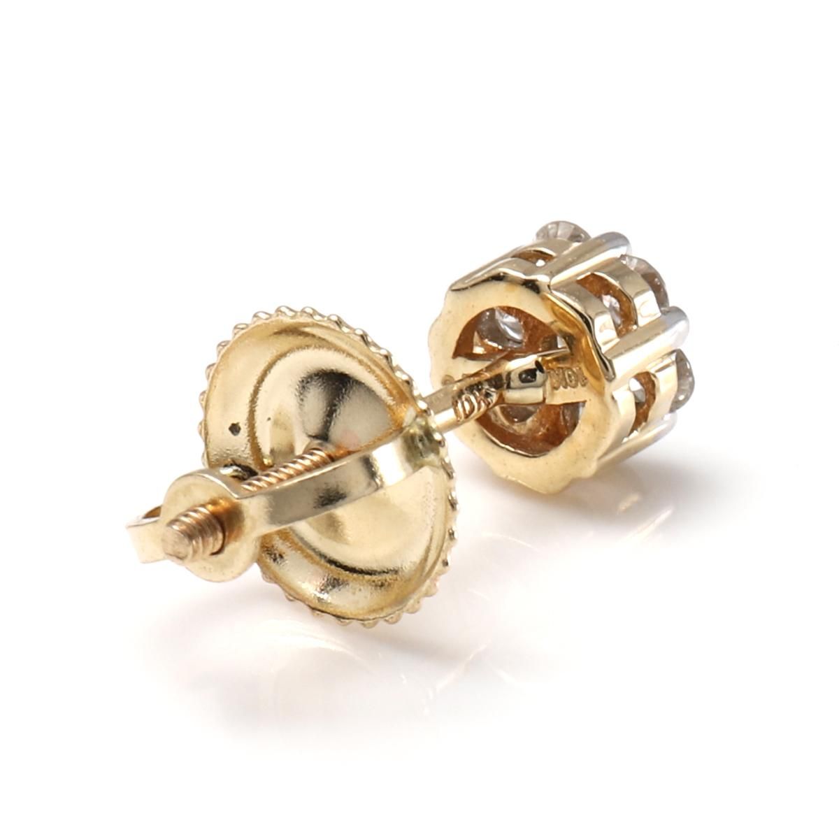 ダイヤモンド 10K イエローゴールド ピアス 4.8mm A0129328-YG ダイヤモンド 10K イエローゴールド ピアス 4.8mm A0129328-YG