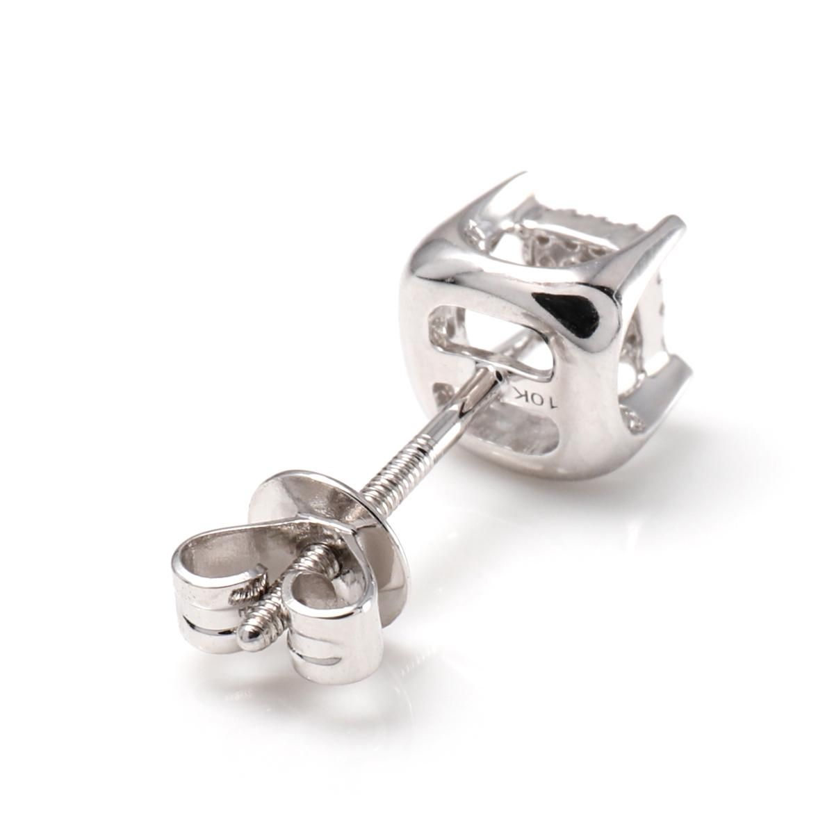 ダイヤモンド 10K ホワイトゴールド ピアス 6.2mm A0125769-WG ダイヤモンド 10K ホワイトゴールド ピアス 6.2mm A0125769-WG