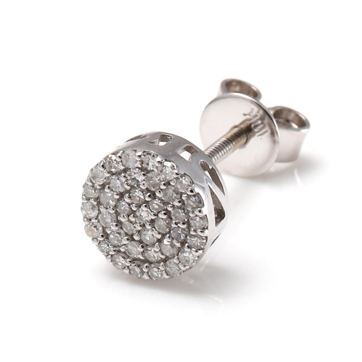 ダイヤモンド 10K ホワイトゴールド ピアス 6.5mm A0125056-WG ダイヤモンド 10K ホワイトゴールド ピアス 6.5mm A0125056-WG