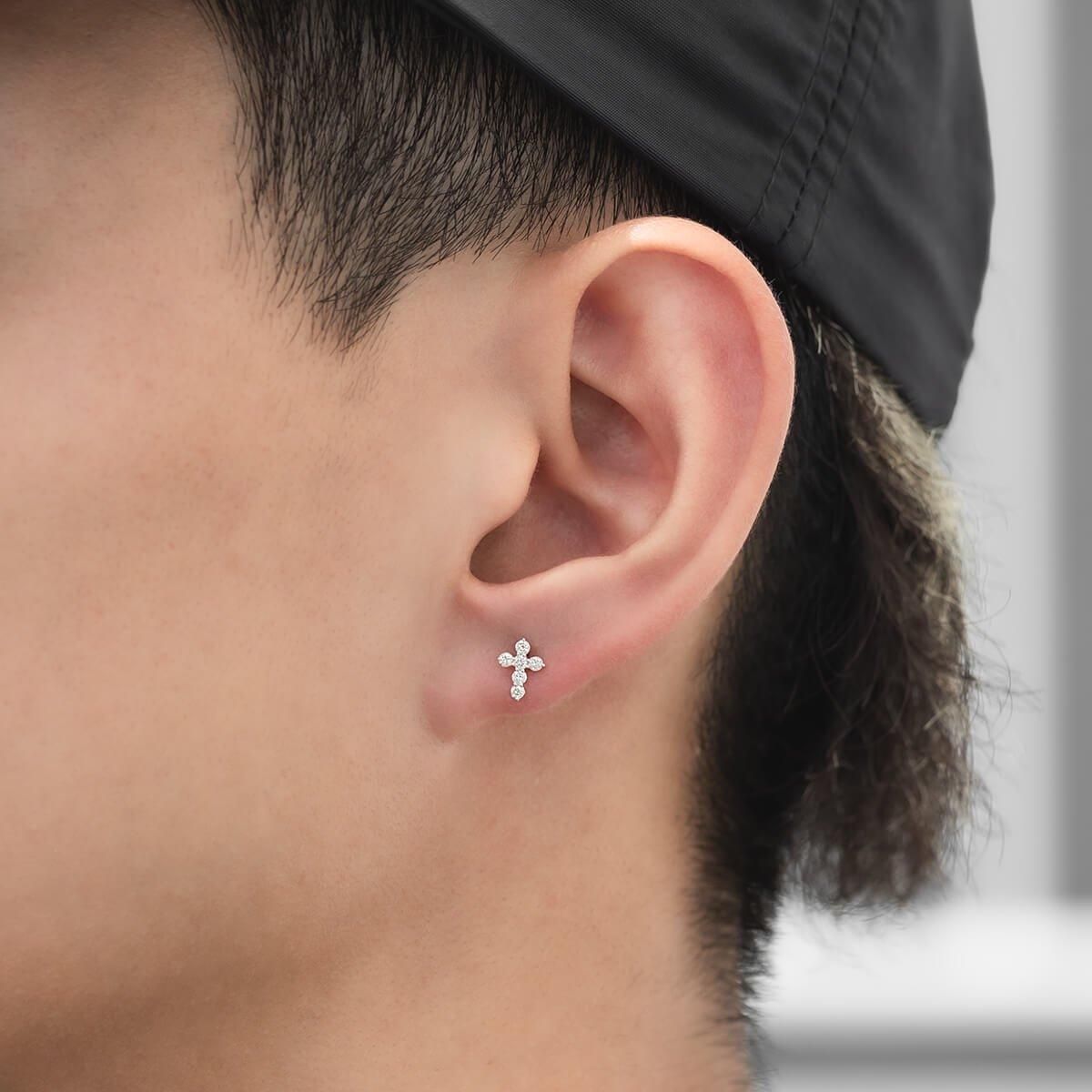 K10WG/YG ブルーアパタイト オーバル OV 5mmx4mm ピアス