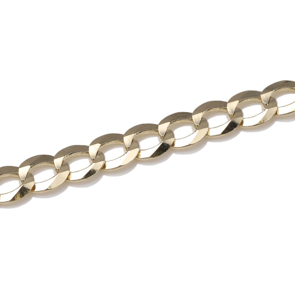 10K イエローゴールド キューバンブレスレット 幅3mm 19cm 10K イエローゴールド キューバンブレスレット 幅3mm 19cm