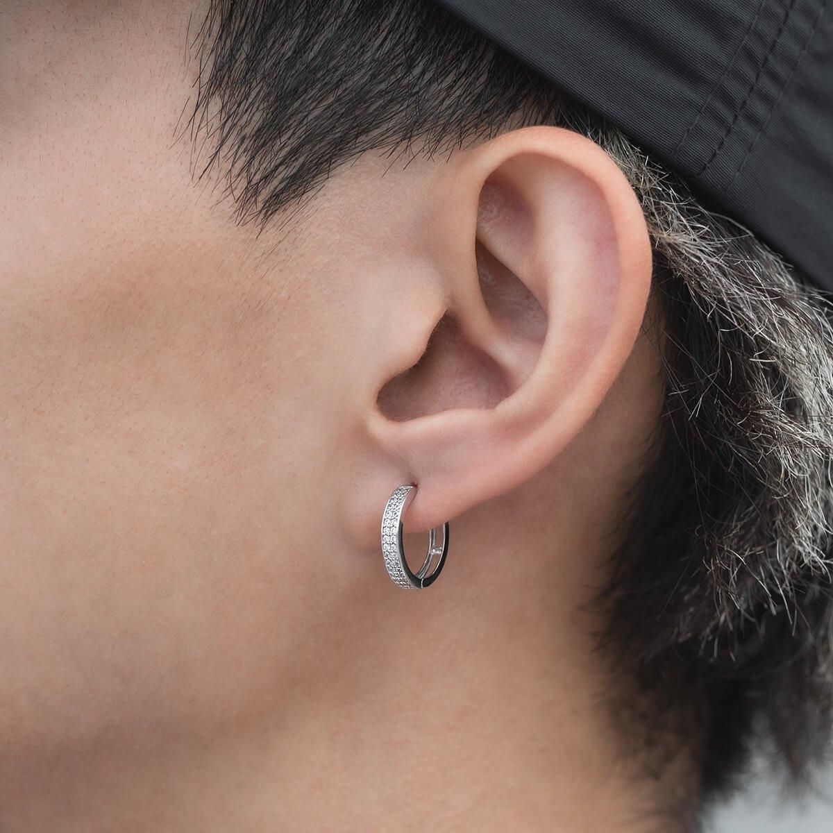 10K ホワイトゴールド ピアス 15mm - AVALANCHE OFFICIAL STORE 10K ホワイトゴールド ピアス 15mm - AVALANCHE OFFICIAL STORE