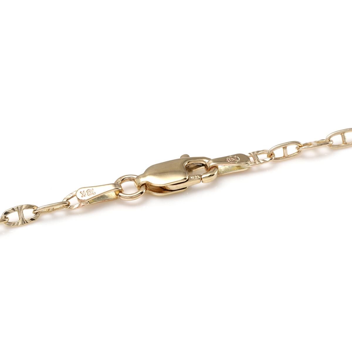 10K イエローゴールド アンカーネックレス 幅2.2mm 40cm-60cm A050MA