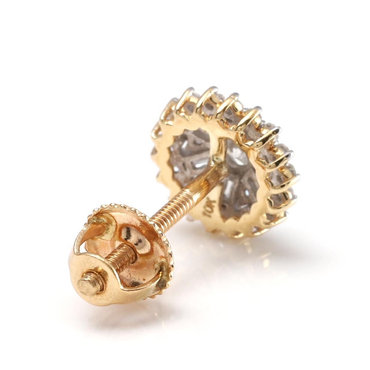 ダイヤモンド 10K イエローゴールド ピアス 7mm A137149 ダイヤモンド 10K イエローゴールド ピアス 7mm A137149