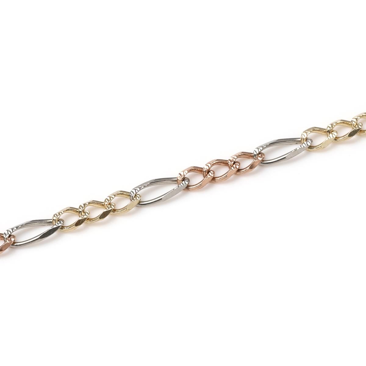 10K イエローゴールド フィガロネックレス 幅2.2mm 45cm-50cm 10K イエローゴールド フィガロネックレス 幅2.2mm 45cm-50cm