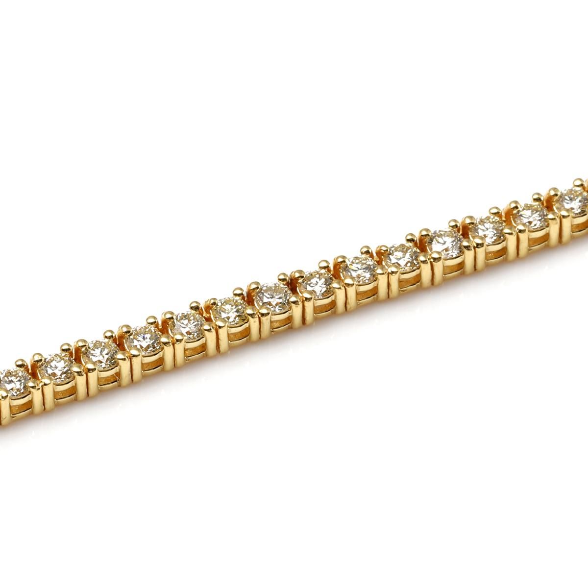 ダイヤモンド 10K イエローゴールド テニスネックレス 幅2.2mm ダイヤモンド 10K イエローゴールド テニスネックレス 幅2.2mm