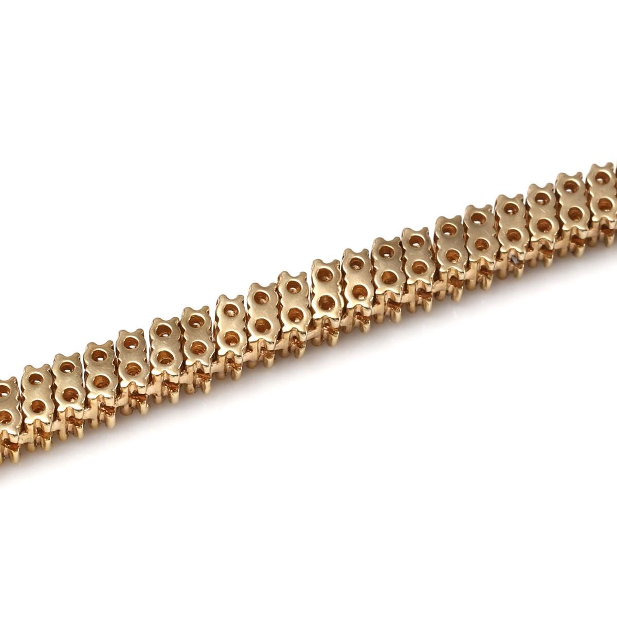 ダイヤモンド 14K イエローゴールド テニスネックレス 幅4.2mm ダイヤモンド 14K イエローゴールド テニスネックレス 幅4.2mm