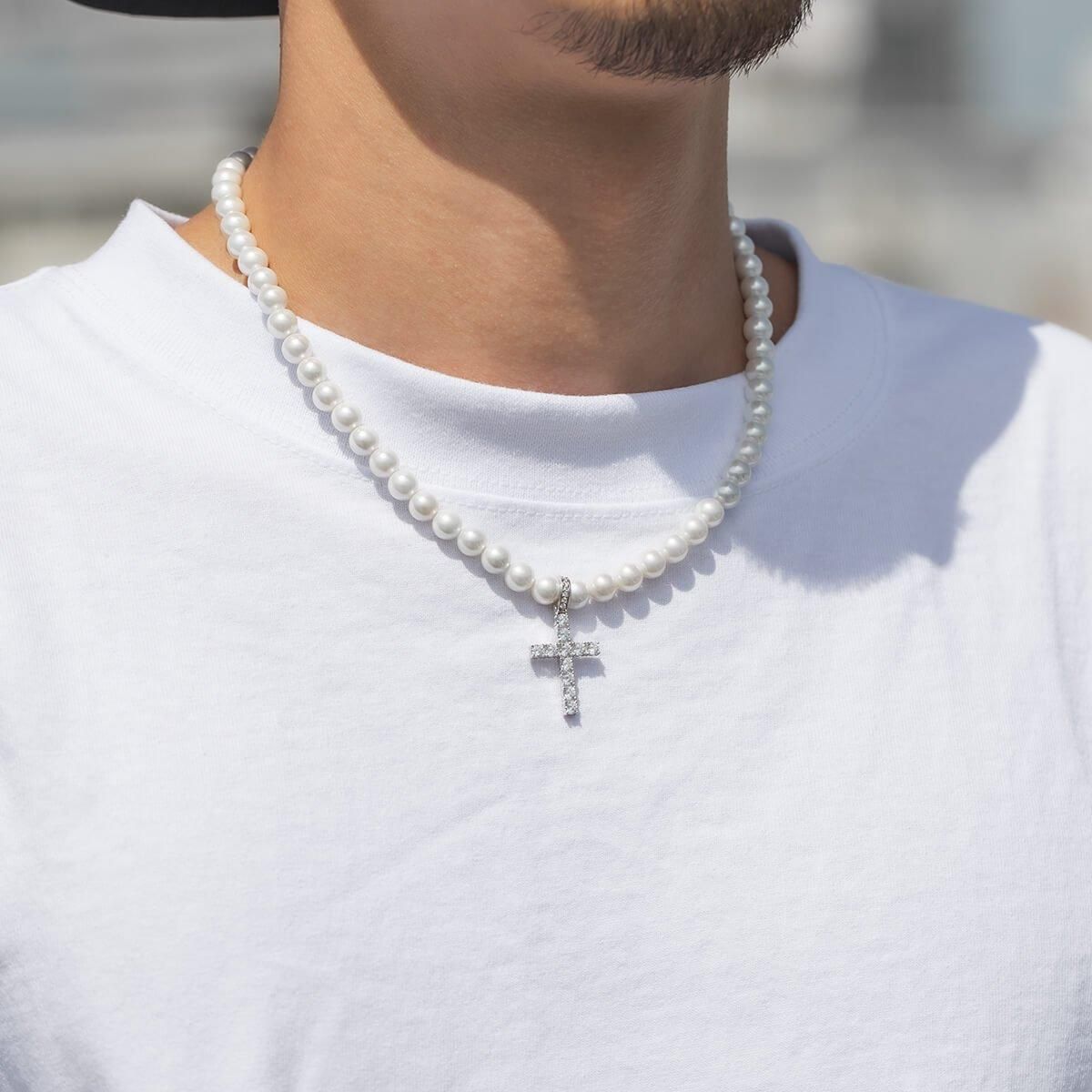 シルバー パールネックレス 幅7mm 45cm ASPN-001-CPJ026 シルバー パールネックレス 幅7mm 45cm ASPN-001-CPJ026