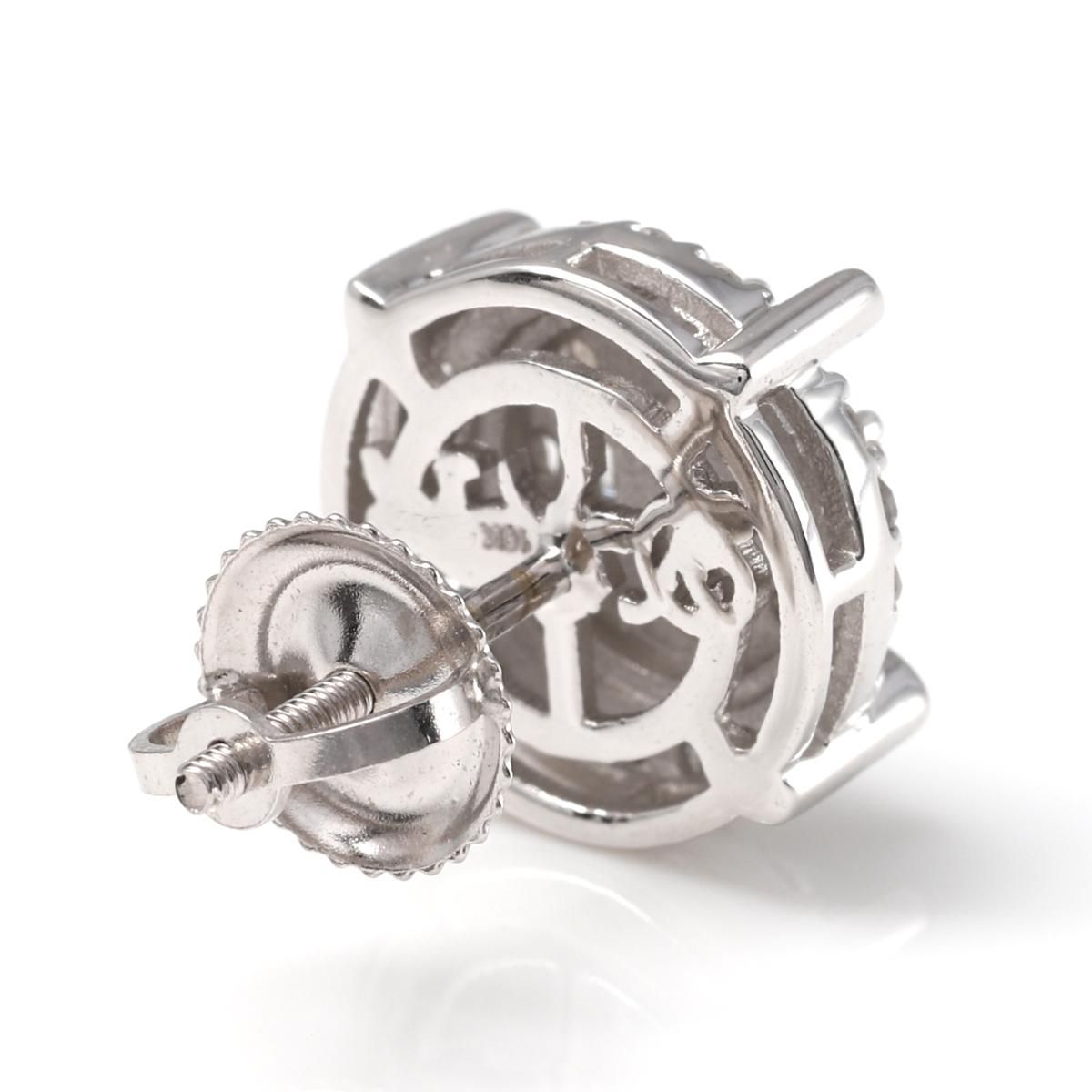 アバランチ　10kホワイトゴールド　ダイアモンドピアス 10K ホワイトゴールド ピアス 10mm - AVALANCHE OFFICIAL STORE