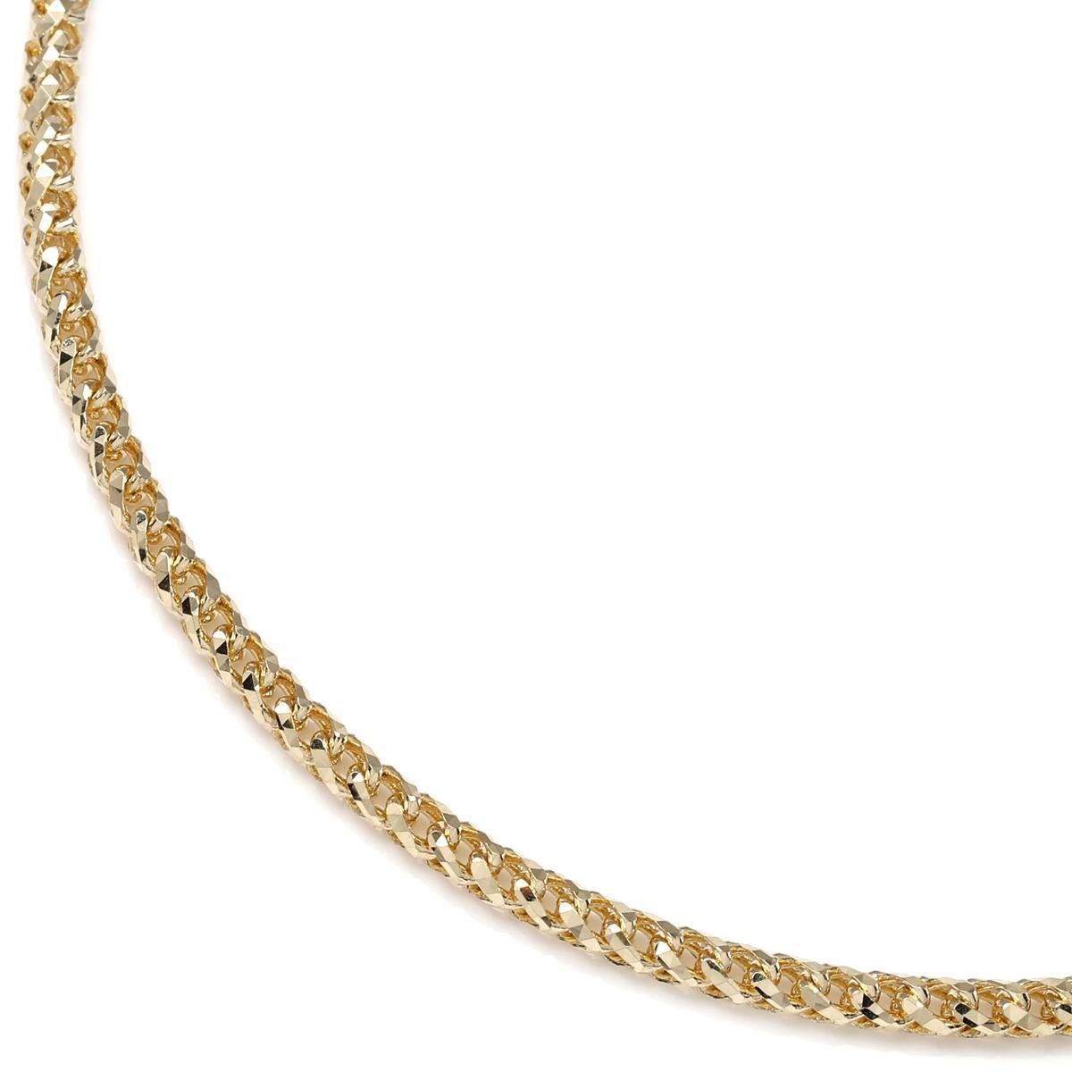 10K イエローゴールド フランクリンネックレス 幅2.5mm 50cm 10K イエローゴールド フランクリンネックレス 幅2.5mm 50cm