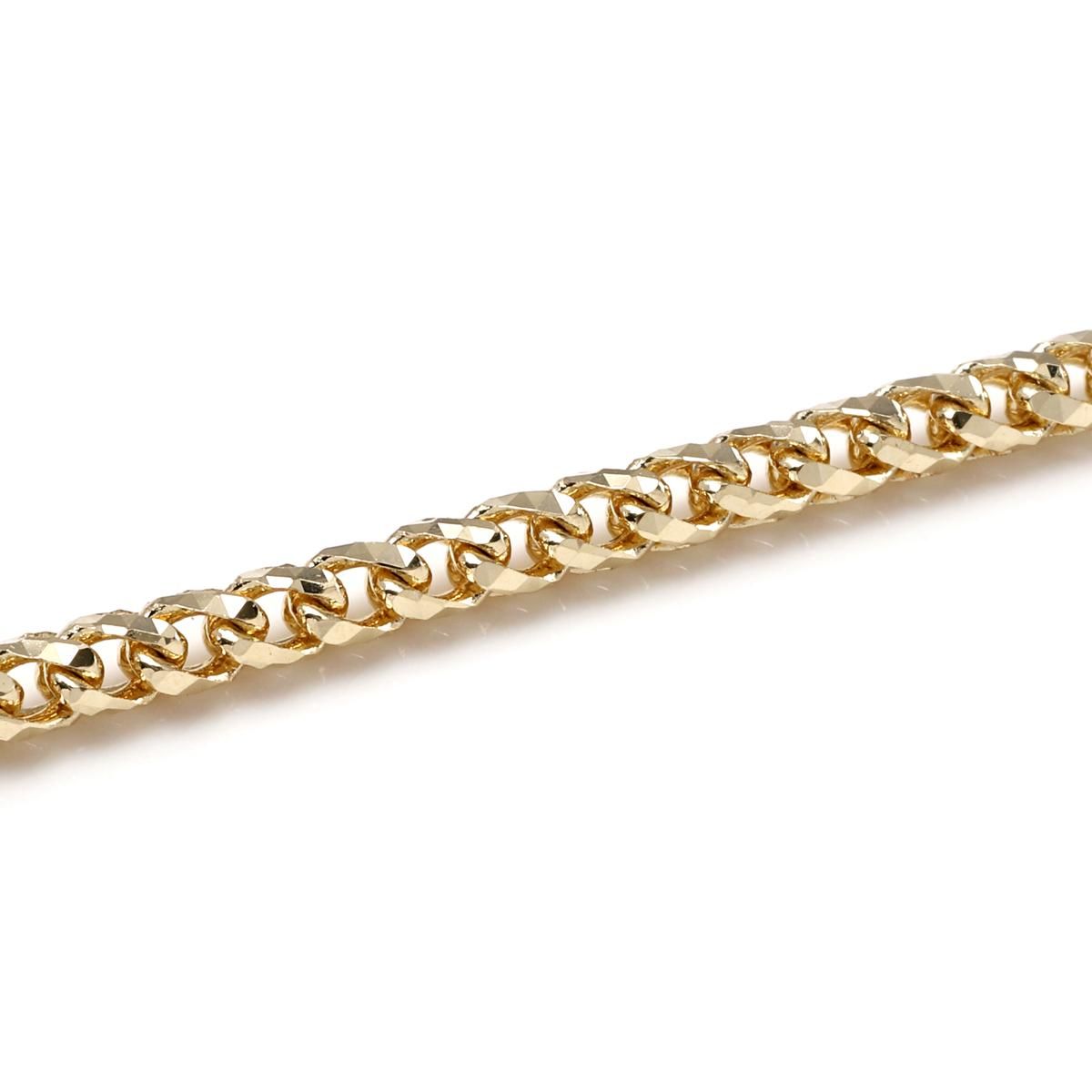 10K イエローゴールド フランクリンネックレス 幅2.5mm 50cm 10K イエローゴールド フランクリンネックレス 幅2.5mm 50cm