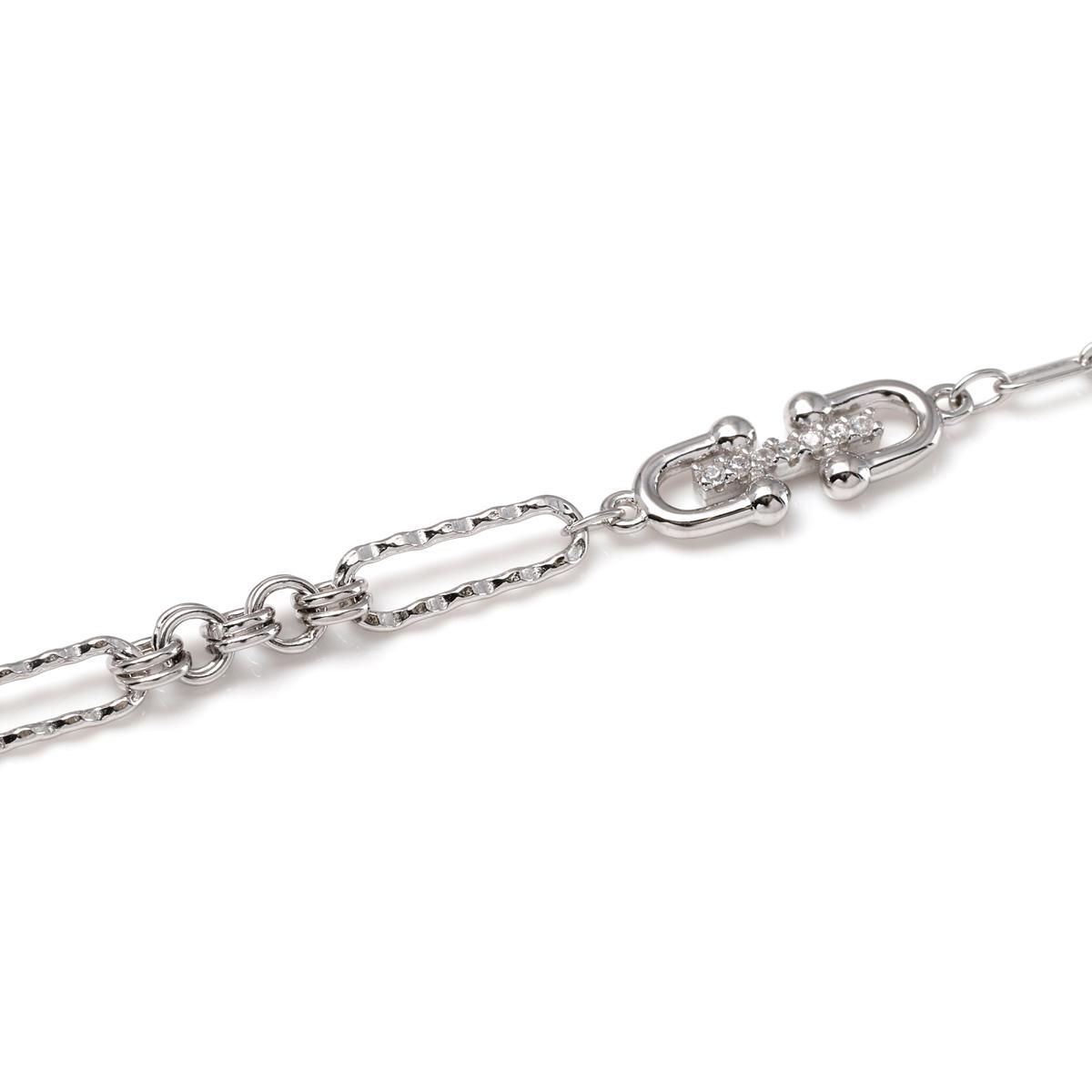 シルバー ペーパークリップブレスレット 幅6mm 16cm-18cm シルバー ペーパークリップブレスレット 幅6mm 16cm-18cm