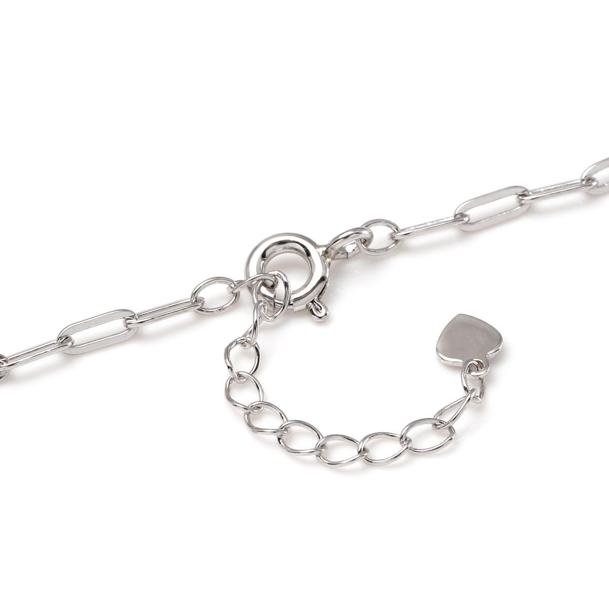 シルバー ペーパークリップブレスレット 幅6mm 16cm-18cm シルバー ペーパークリップブレスレット 幅6mm 16cm-18cm