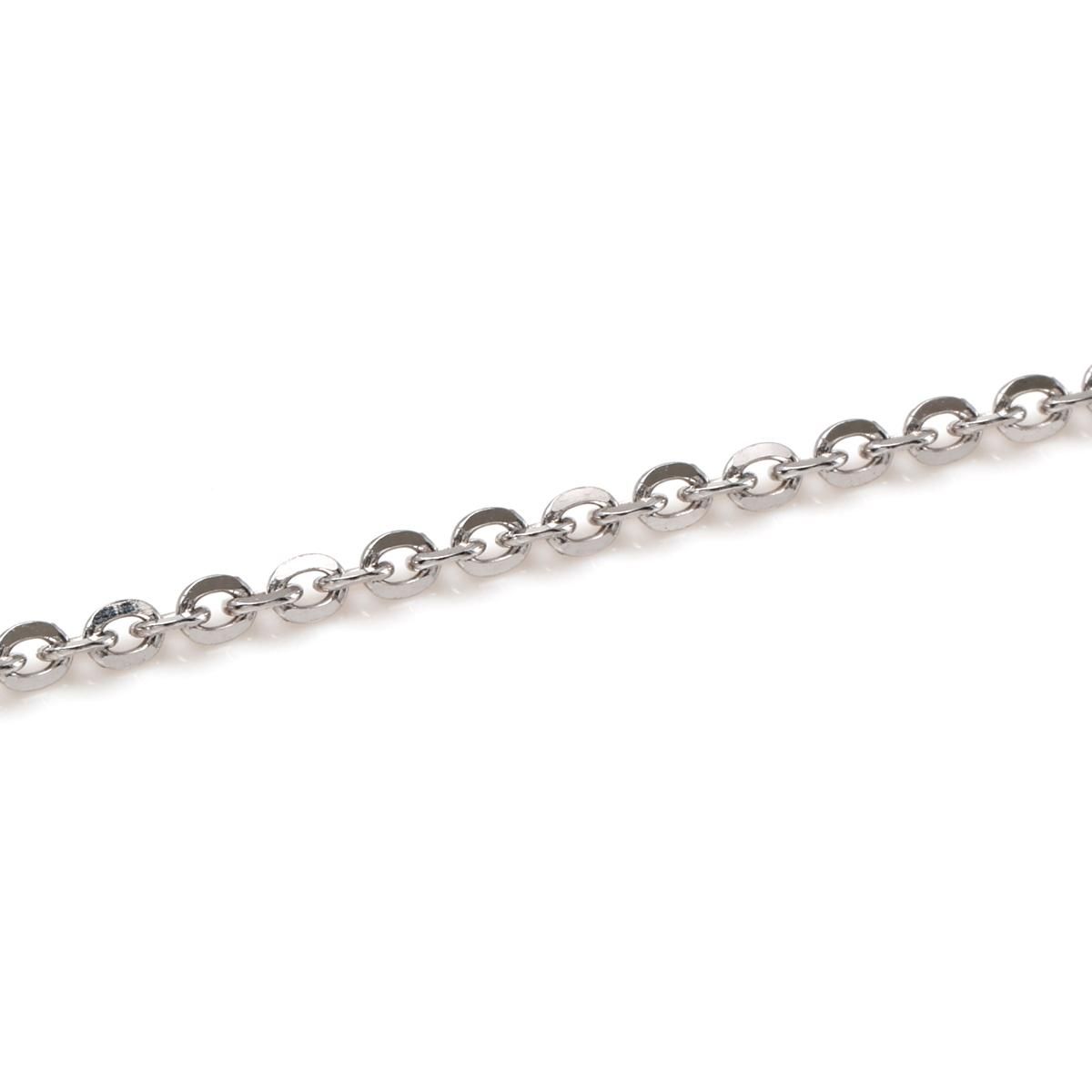 シルバー ツイストスパークルネックレス 幅3mm 35cm-60cm HB-D