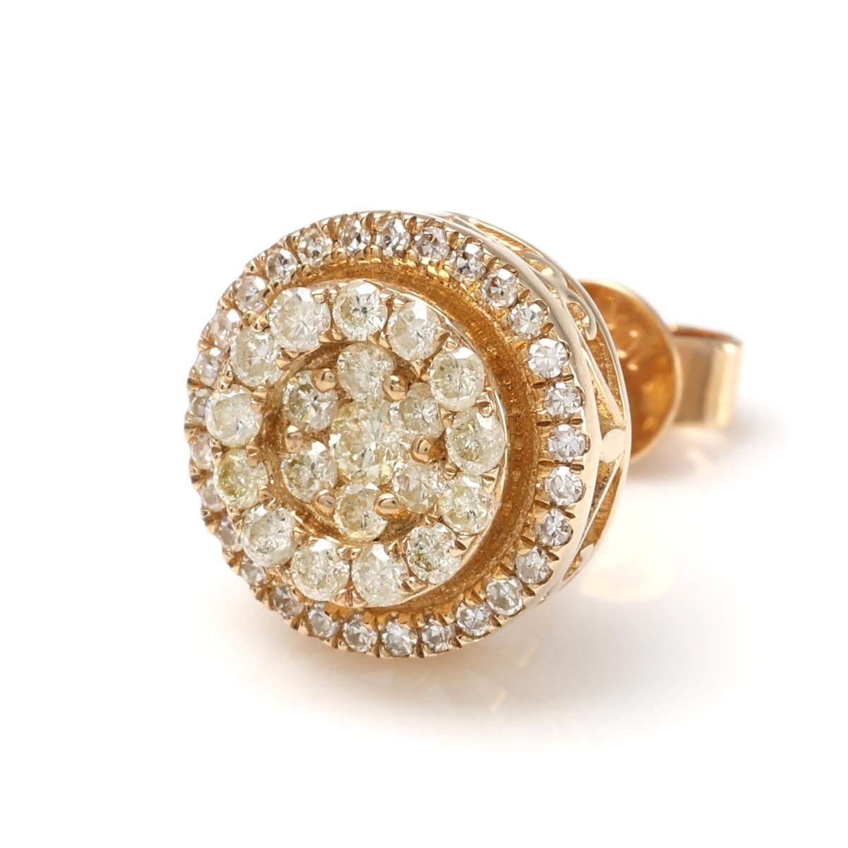 ダイヤモンド 10K イエローゴールド ピアス 10mm A0125993-ALY