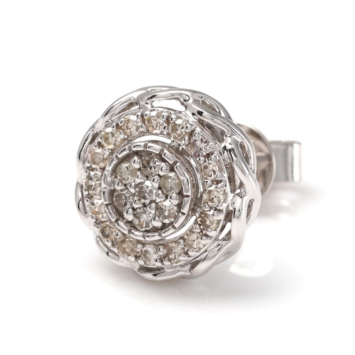 ダイヤモンド 10K ホワイトゴールド ピアス 10mm A0126603-WG ダイヤモンド 10K ホワイトゴールド ピアス 10mm A0126603-WG