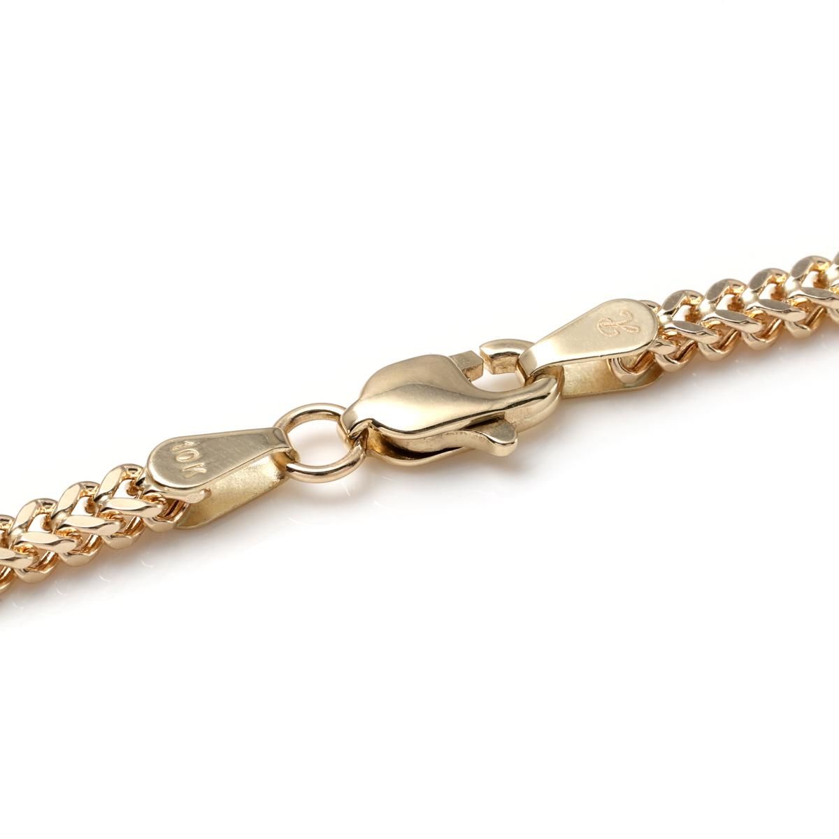 10K イエローゴールド フランクリンネックレス 幅2.8mm 45cm 10K イエローゴールド フランクリンネックレス 幅2.8mm 45cm