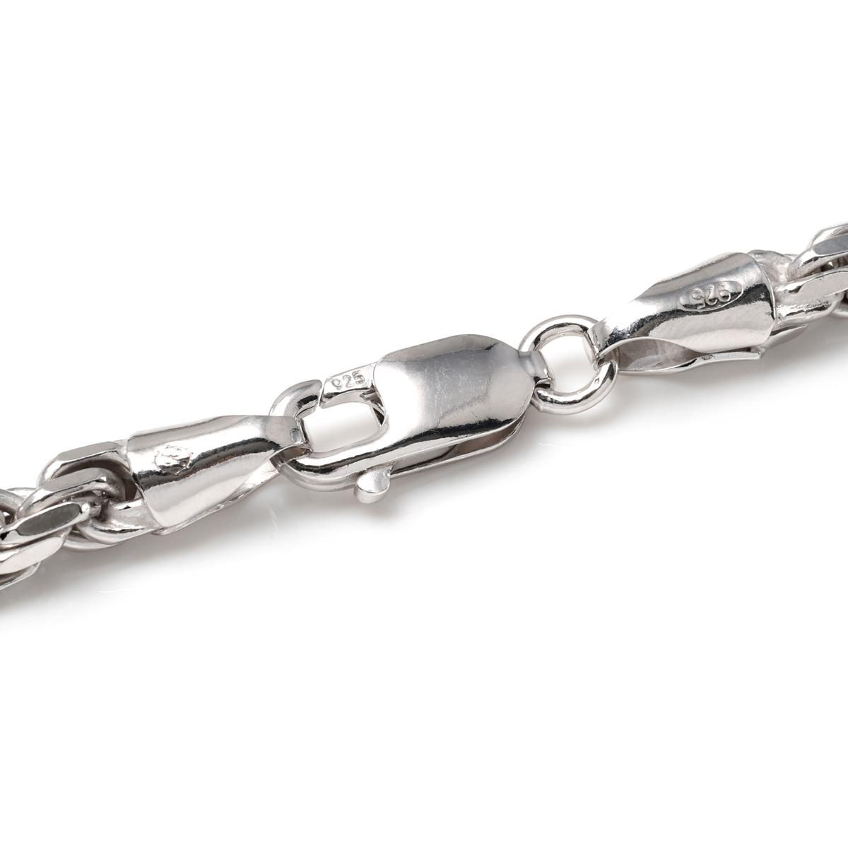 シルバー ロープブレスレット 幅4.5mm 19cm-21cm 100HCMD シルバー ロープブレスレット 幅4.5mm 19cm-21cm 100HCMD