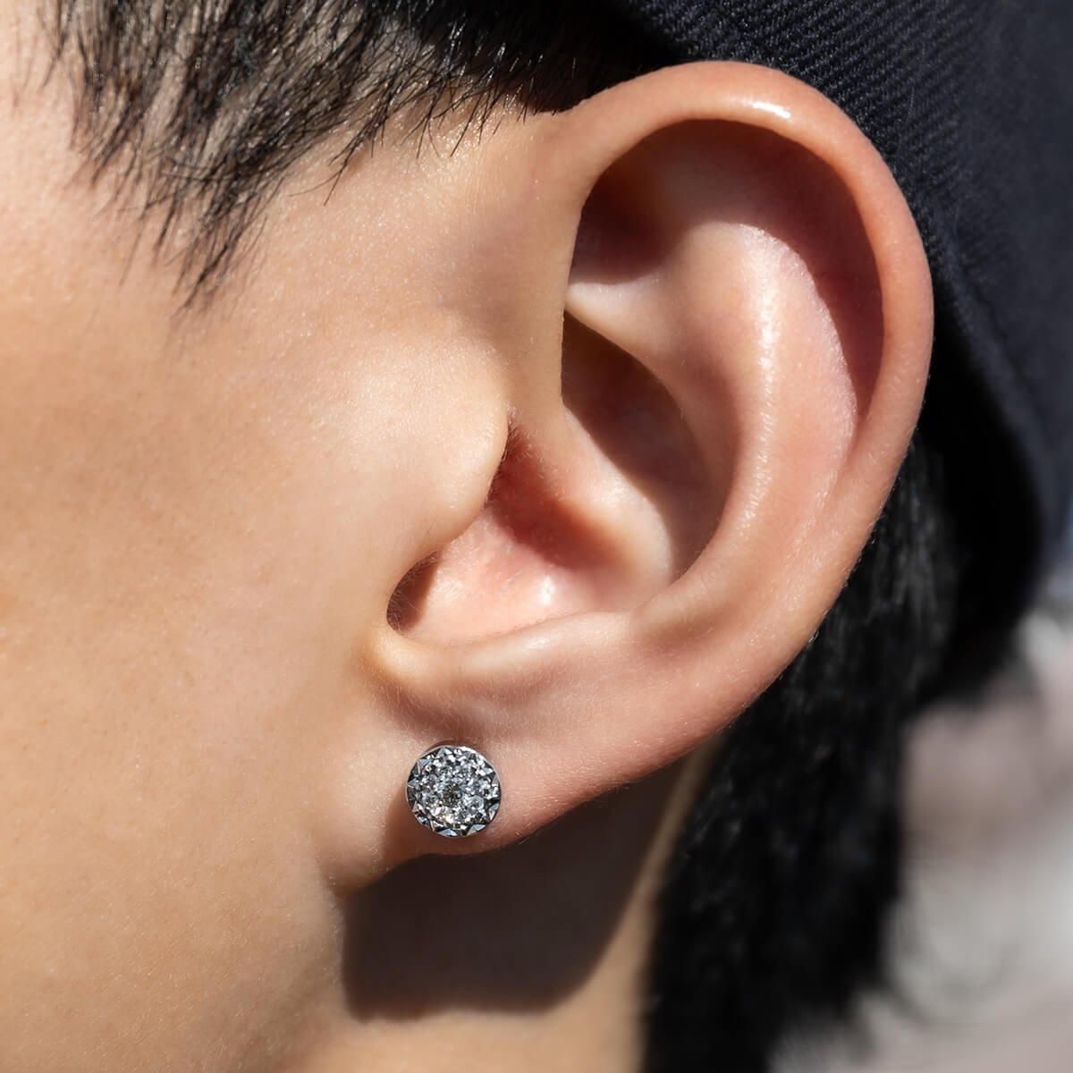 ダイヤモンド 10K ホワイトゴールド ピアス 7mm A0132226-WG ダイヤモンド 10K ホワイトゴールド ピアス 7mm A0132226-WG