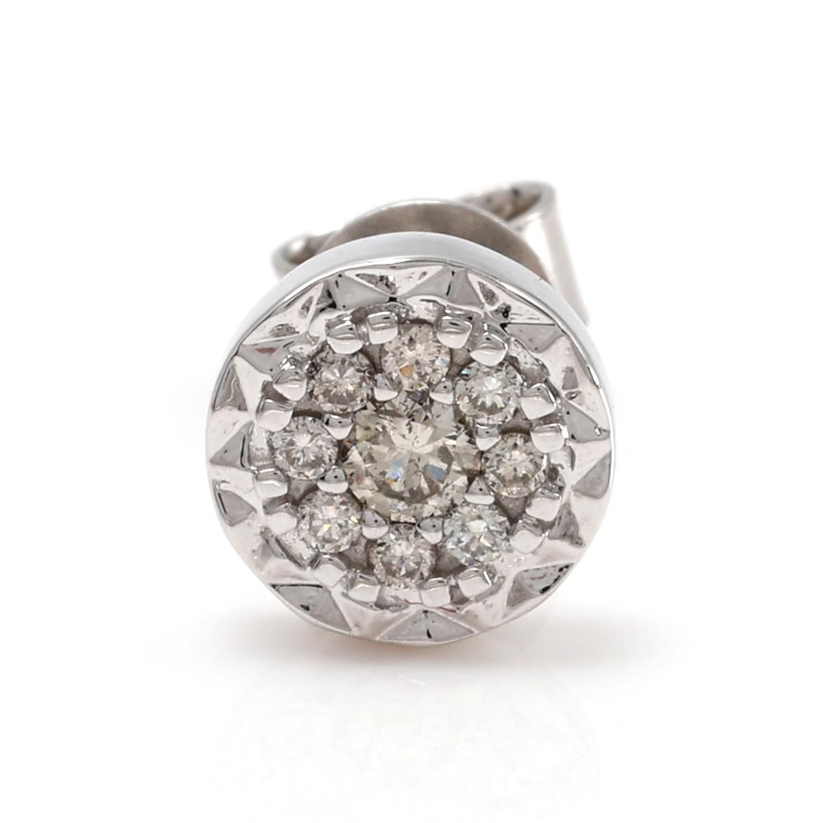 ダイヤモンド 10K ホワイトゴールド ピアス 7mm A0132226-WG ダイヤモンド 10K ホワイトゴールド ピアス 7mm A0132226-WG