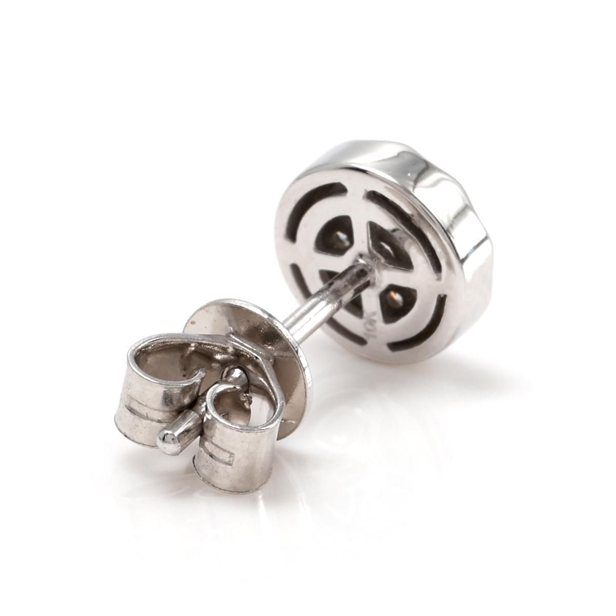 ダイヤモンド 10K ホワイトゴールド ピアス 7mm A0132226-WG ダイヤモンド 10K ホワイトゴールド ピアス 7mm A0132226-WG