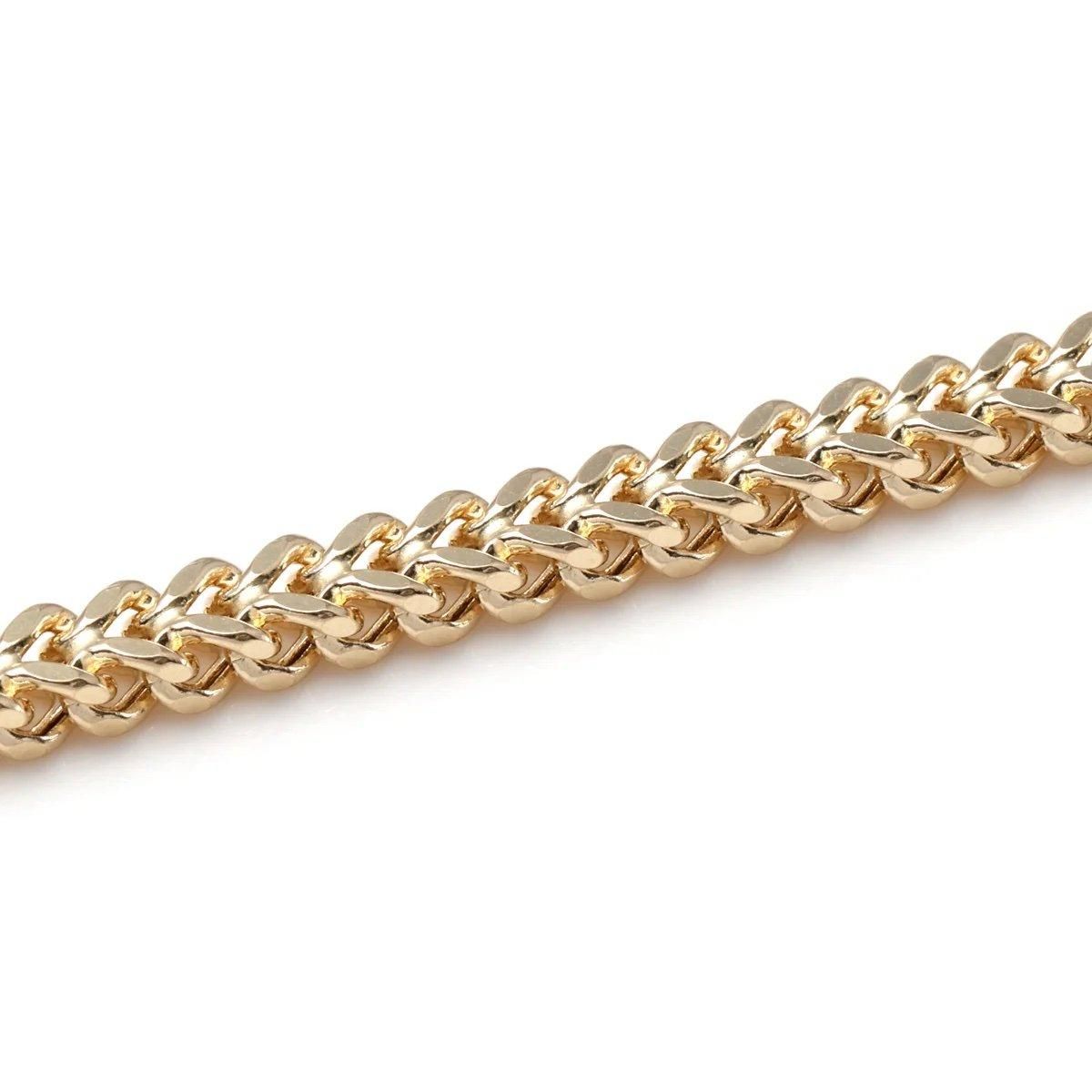 10K イエローゴールド フランクリンブレスレット 幅2.8mm 19cm 10K イエローゴールド フランクリンブレスレット 幅2.8mm 19cm