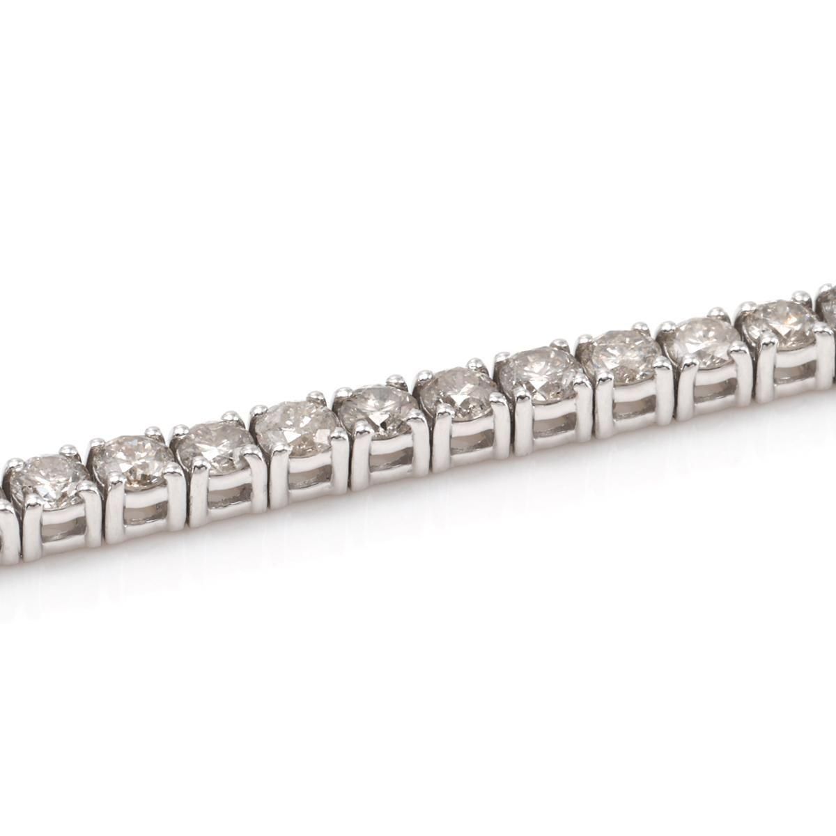 ダイヤモンド 14K ホワイトゴールド テニスブレスレット 幅2.5mm ダイヤモンド 14K ホワイトゴールド テニスブレスレット 幅2.5mm