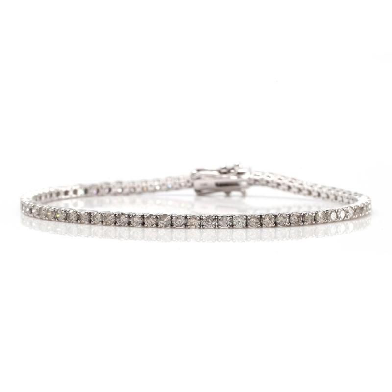 K18WG ホワイトゴールド ブレスレット ダイヤモンド 1.00ct