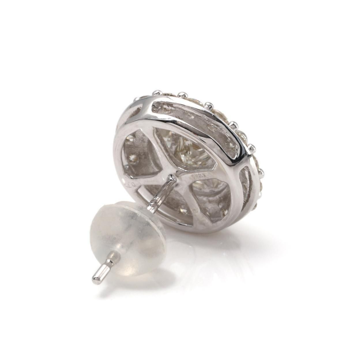14KWGダイヤモンドピアス ハートダイヤモンドピアス WG – JaMais Jewelry