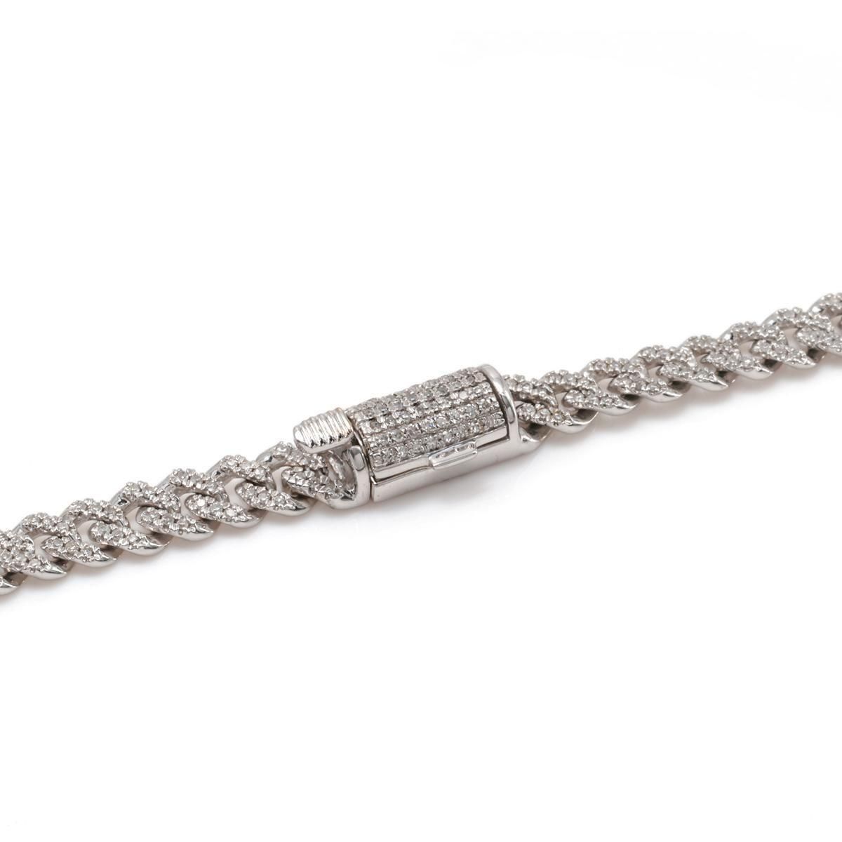 10K ホワイトゴールド マイアミブレスレット 幅4mm 19cm 10K ホワイトゴールド マイアミブレスレット 幅12.5mm 19cm 定価