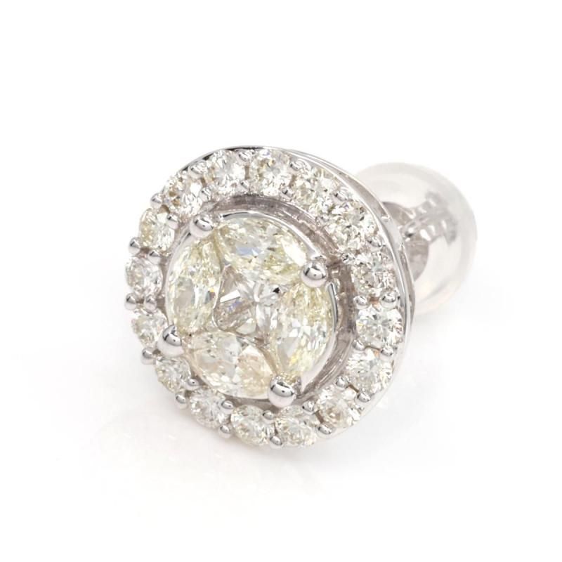 ��������� 18K �ۥ磻�ȥ������ �ԥ��� 10mm��AJOE-V6967-KJ