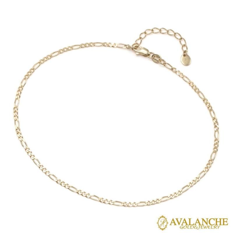 AVALANCHE 10Kスクリューアンクレット　アバランチ 10K イエローゴールド スクリューアンクレット 幅2mm 22cm-25cm