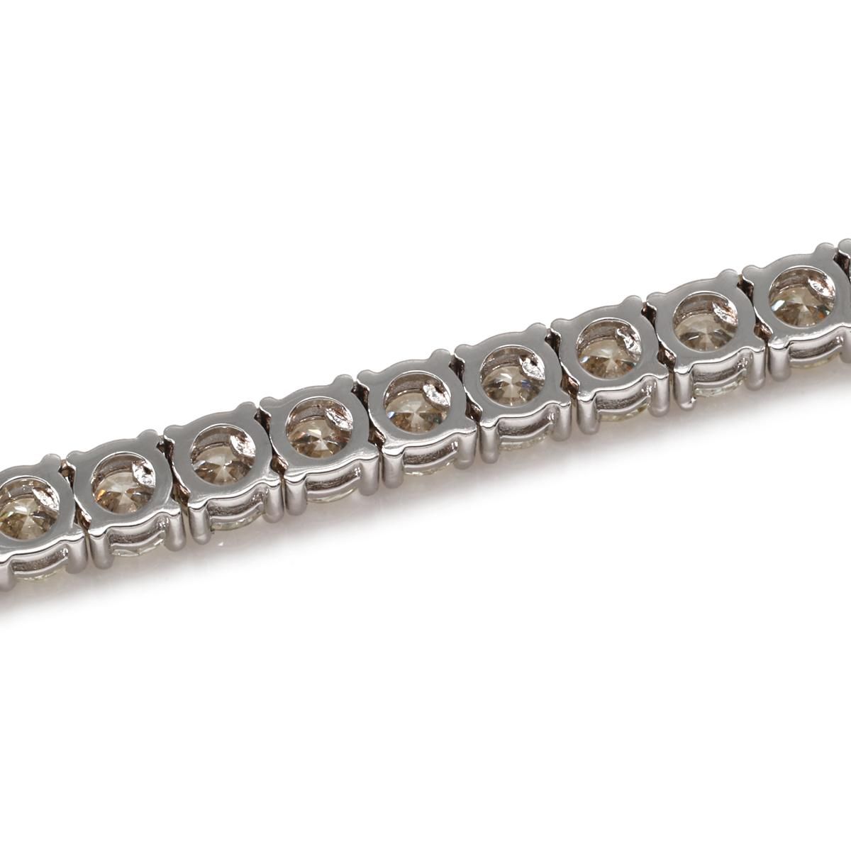 ホワイトゴールド テニスネックレス 幅2.2mm 50cm ダイヤモンド 18K ホワイトゴールド テニスネックレス 幅3.2mm