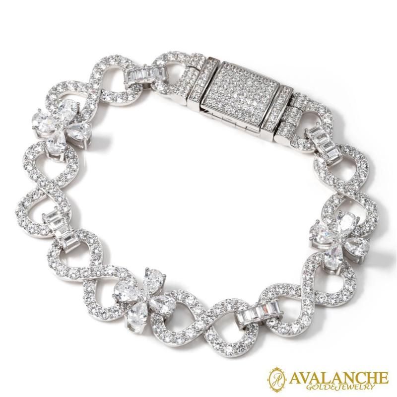 AVALANCHE 925シルバー チェーンブレスレット シルバー マイアミブレスレット 幅16mm 21cm - AVALANCHE