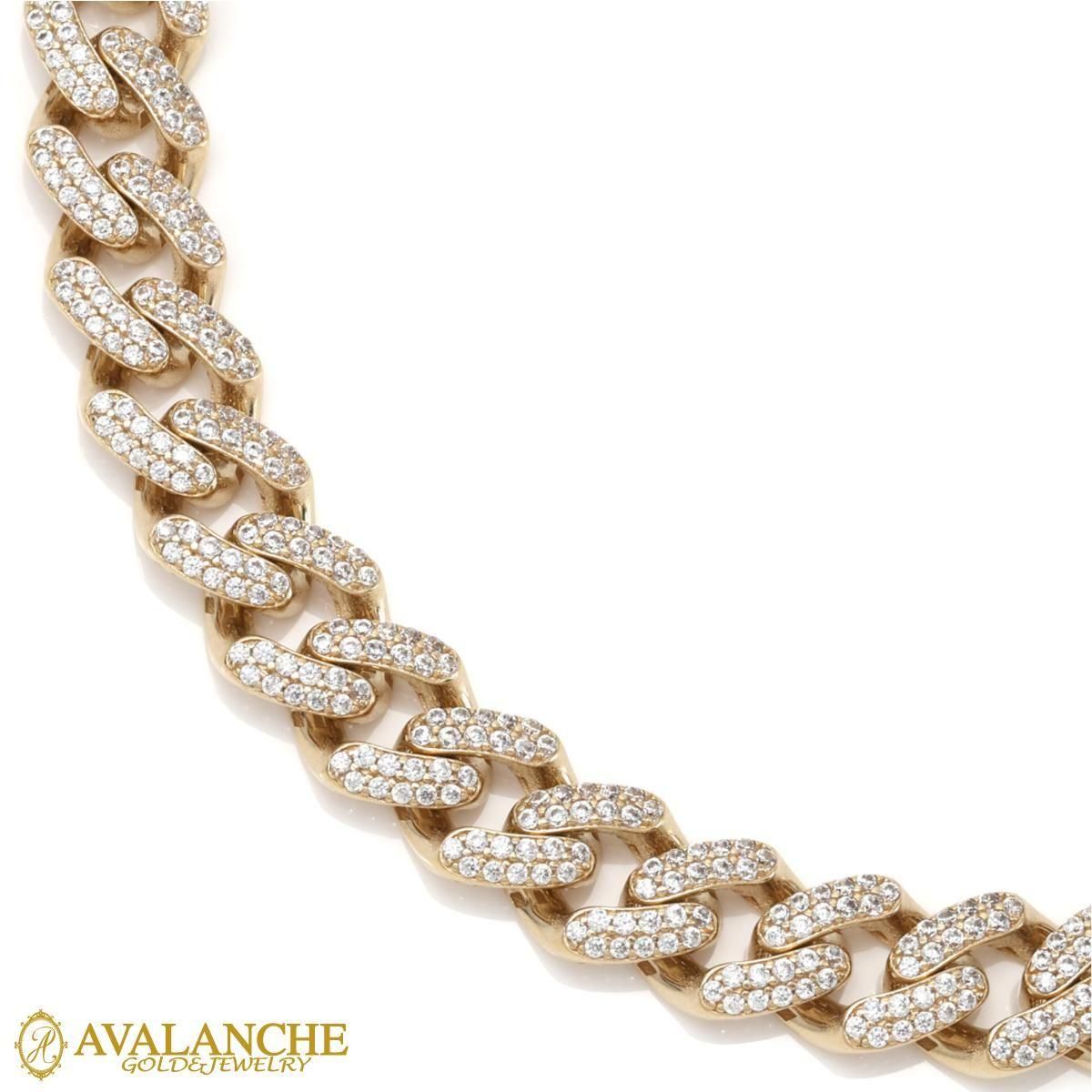 AVALANCHE 10K イエローゴールド　ネックレス　マイアミ 10K イエローゴールド マイアミネックレス 幅6.5mm 61cm H180MIA