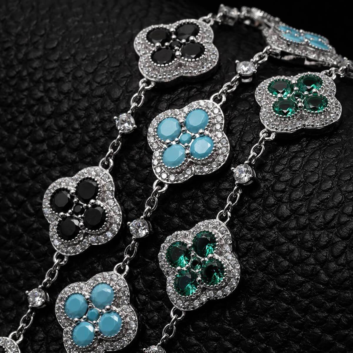 シルバー ブレスレット 幅15.2mm 17cm-20cm CLV-BR-TQZ - AVALANCHE