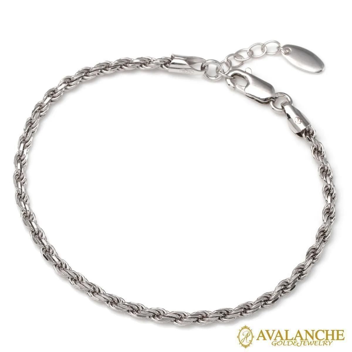 AVALANCHE シルバー ロープブレスレット GIU586 美品　21cm シルバー ロープブレスレット 幅5mm 17cm-21cm GIU586 - AVALANCHE