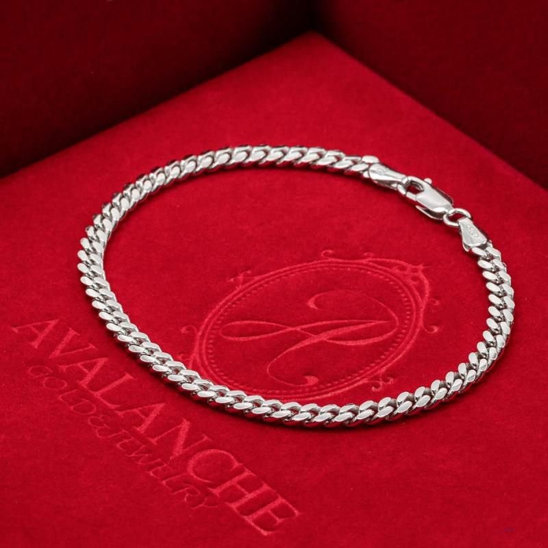 AVALANCHE マイアミブレスレット 幅6.5mm全長19cmシルバー925 シルバー マイアミブレスレット 幅6.5mm 19cm-21cm A180KMDO2