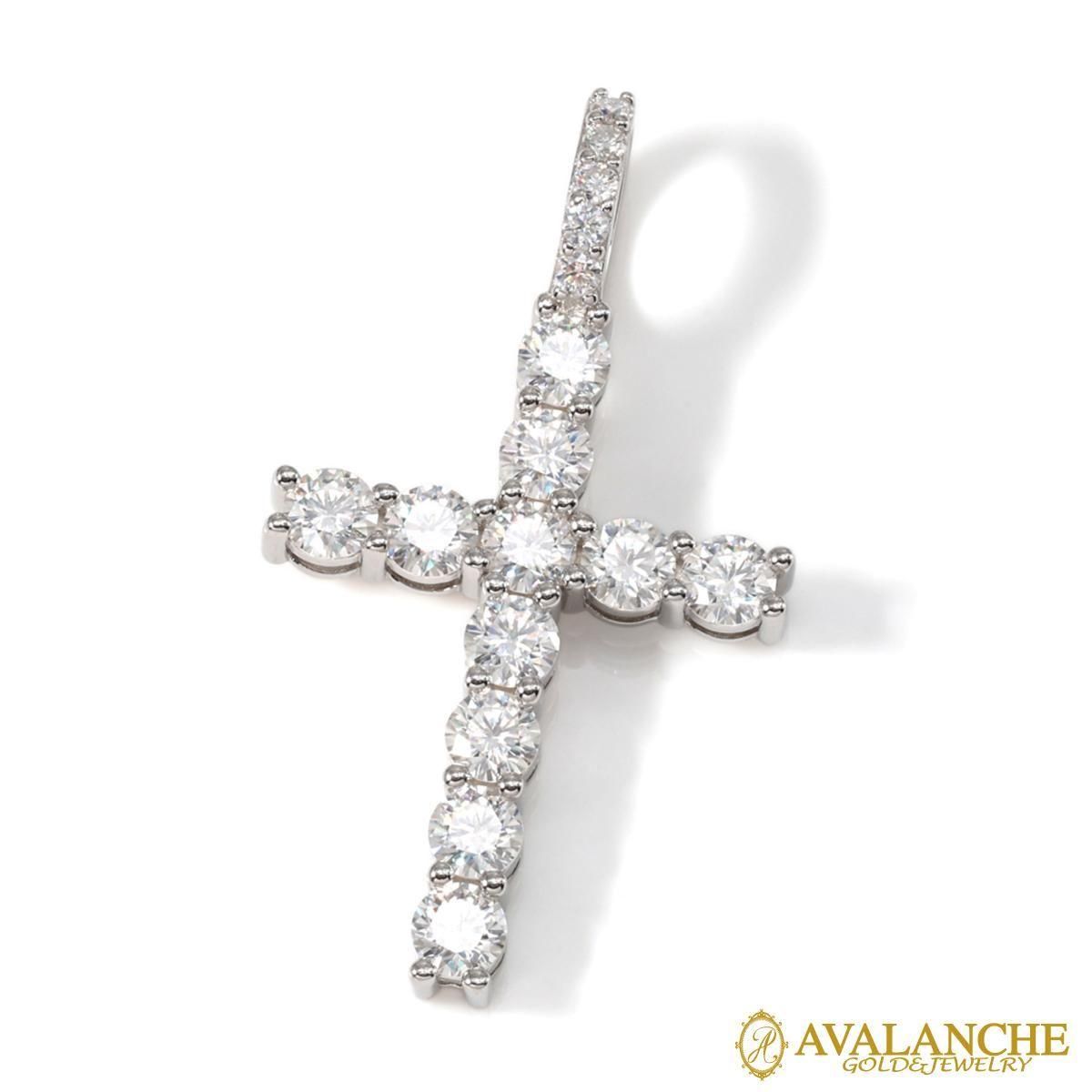 【美品】888Ｈｚ Jesus Christ ゴールド マドモアゼル・愛 巾着付 モアサナイト シルバー ペンダント TCROSS-A-36MM-MSN - AVALANCHE