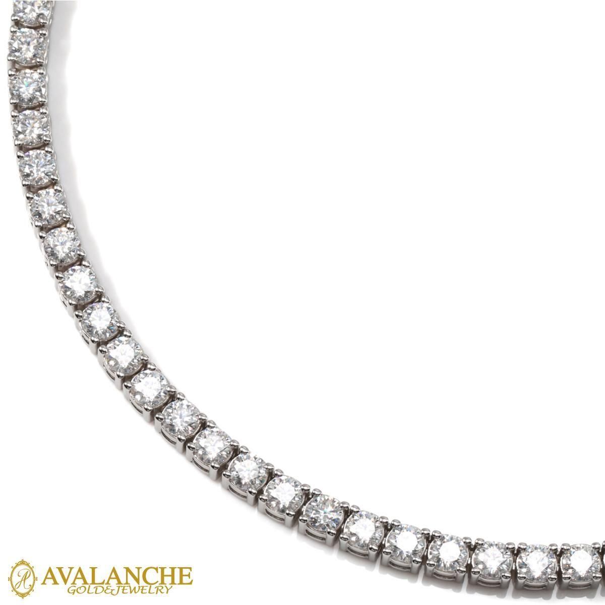 モアサナイト シルバー テニスネックレス 幅3mm 45cm-50cm HNL-D001