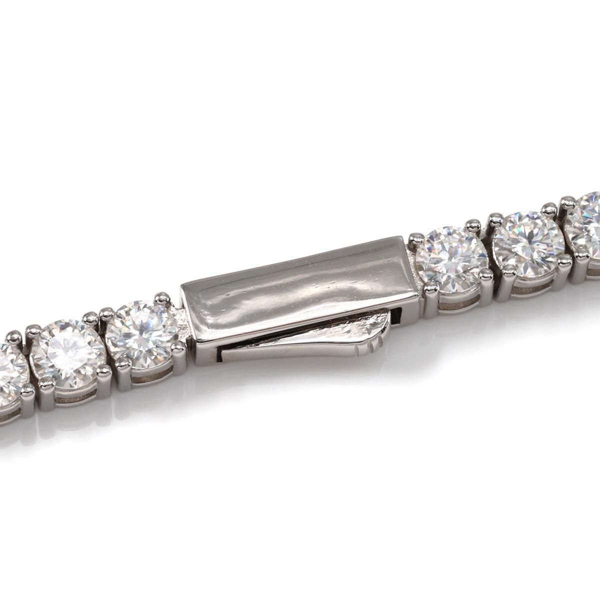 モアサナイト シルバー テニスネックレス 幅4mm 45cm-50cm HNL-D001