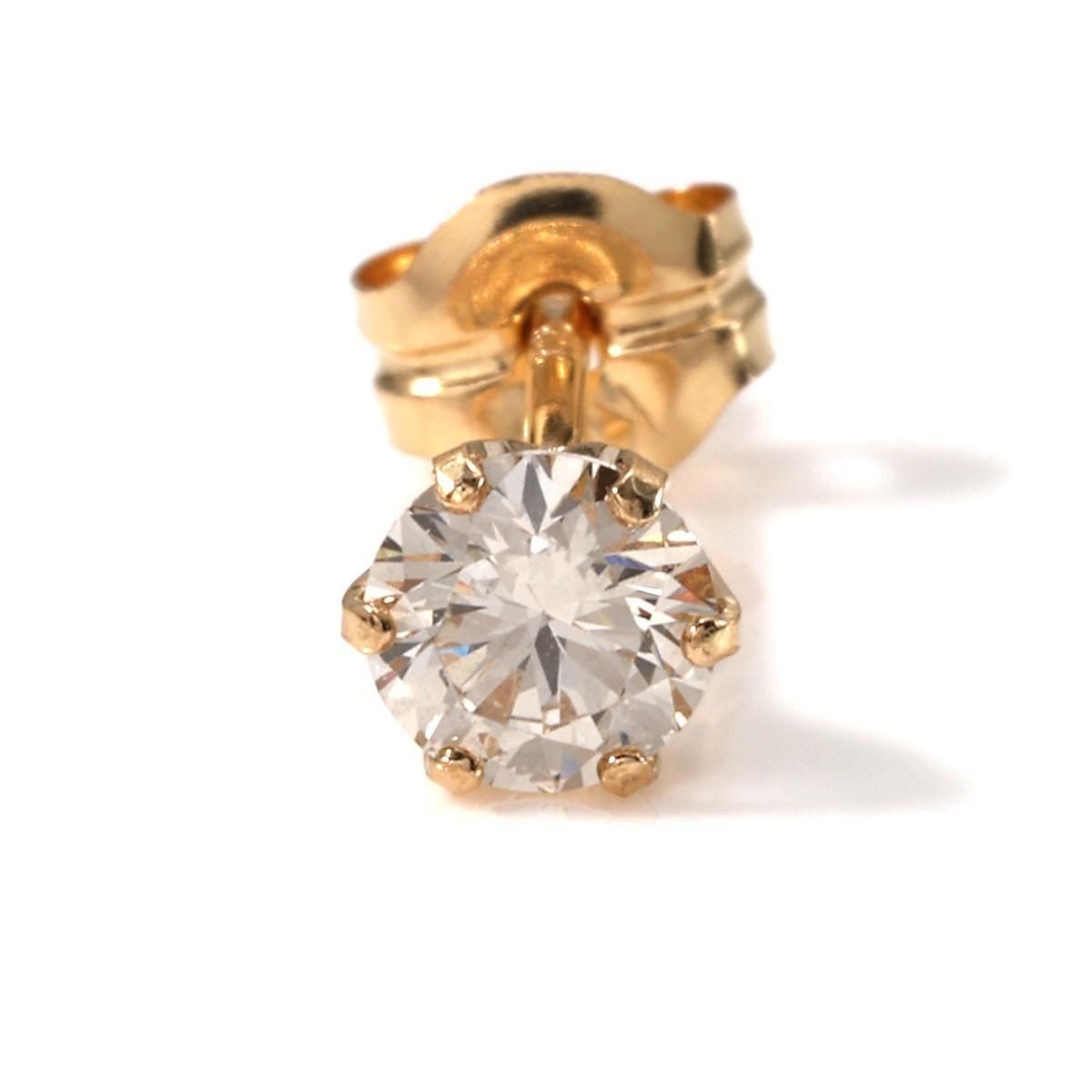 ダイヤモンド 18K イエローゴールド ピアス 3.8mm VTFK-40Y