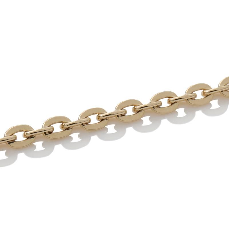 10K イエローゴールド クロスケーブルネックレス 幅2mm 40cm-60cm ｸﾛｽ 