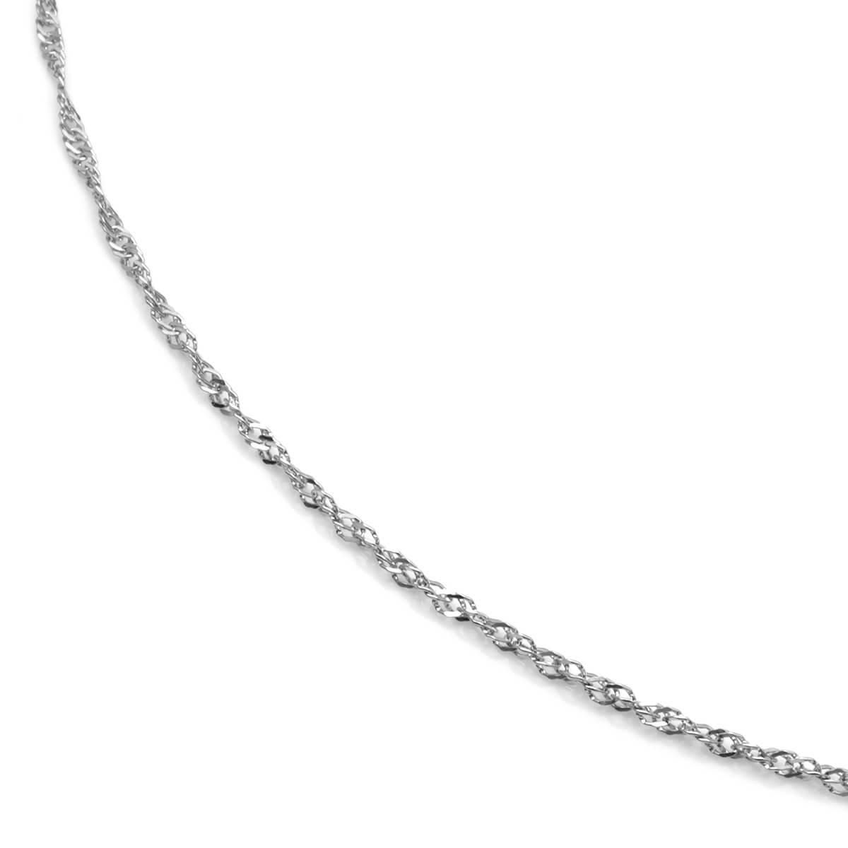10k ホワイトゴールド ネックレス 幅1mm 40cm Avalanche Official Store