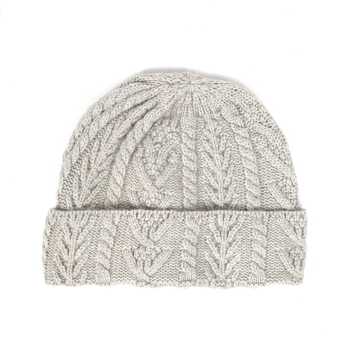 general design made/PURE CASHMERE CABLE KNITCAP